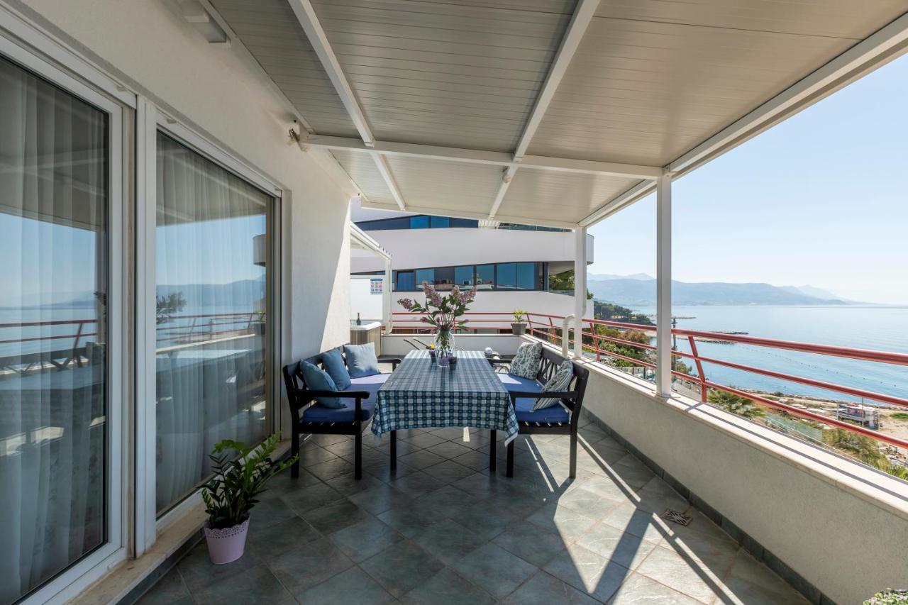 Ferienwohnung Seaside Penthouse With Hot Tub Sky Living Split Exterior foto