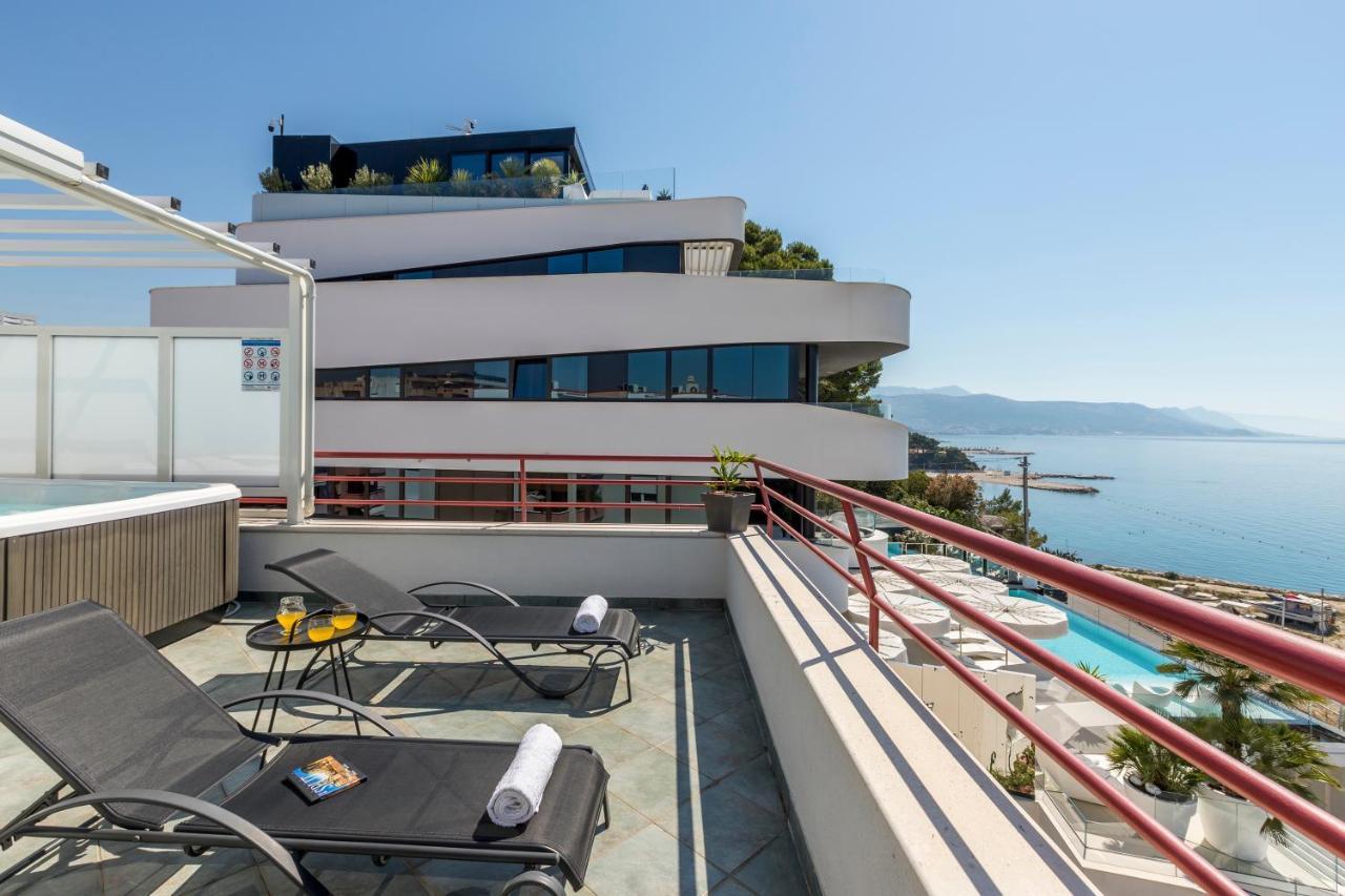 Ferienwohnung Seaside Penthouse With Hot Tub Sky Living Split Exterior foto
