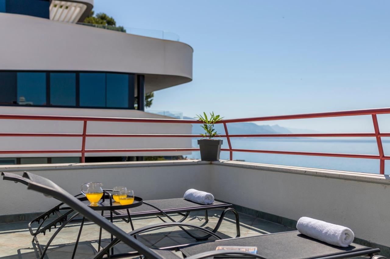 Ferienwohnung Seaside Penthouse With Hot Tub Sky Living Split Exterior foto